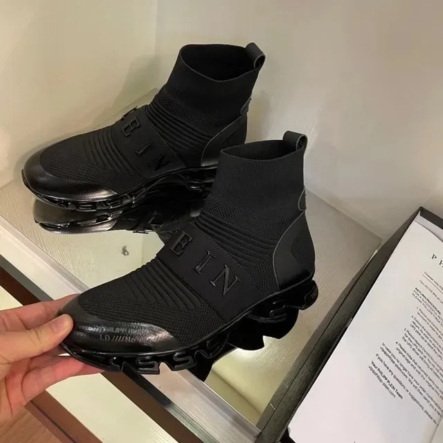 Philipp Plein Speed Trainer Tênis Lifestyle Preto Sock-Fit 3