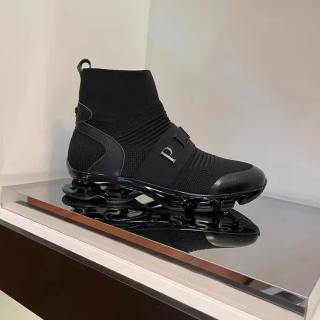 Philipp Plein Speed Trainer Tênis Lifestyle Preto Sock-Fit 5