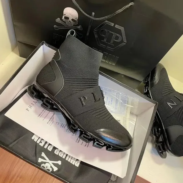 Philipp Plein Speed Trainer Tênis Lifestyle Preto Sock-Fit 7