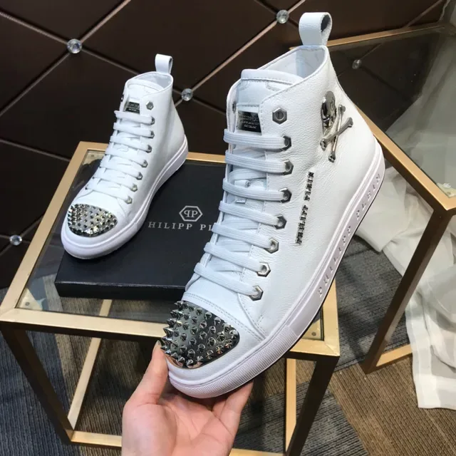 Philipp Plein أحذية رياضية Lifestyle أبيض Studded High Top 2