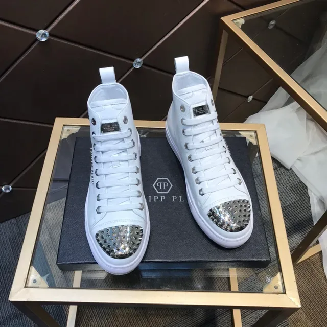Philipp Plein أحذية رياضية Lifestyle أبيض Studded High Top 6