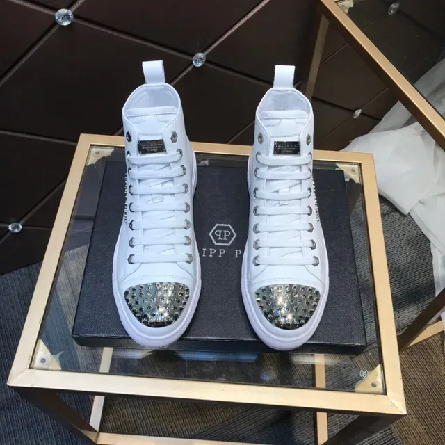 Philipp Plein أحذية رياضية Lifestyle أبيض Studded High Top 9