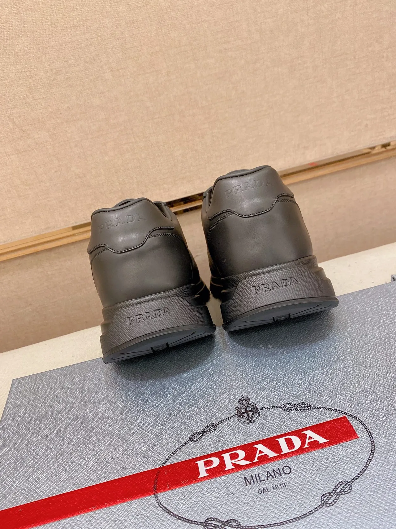 Prada Cloudbust Black Leather Lifestyle Sneakers 4