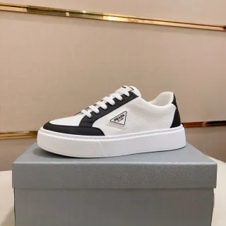 Prada Cloudbust White and Black Platform Lifestyle Sneakers