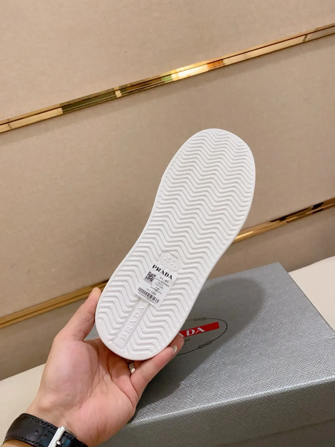 Prada Cloudbust White and Black Platform Lifestyle Sneakers 2
