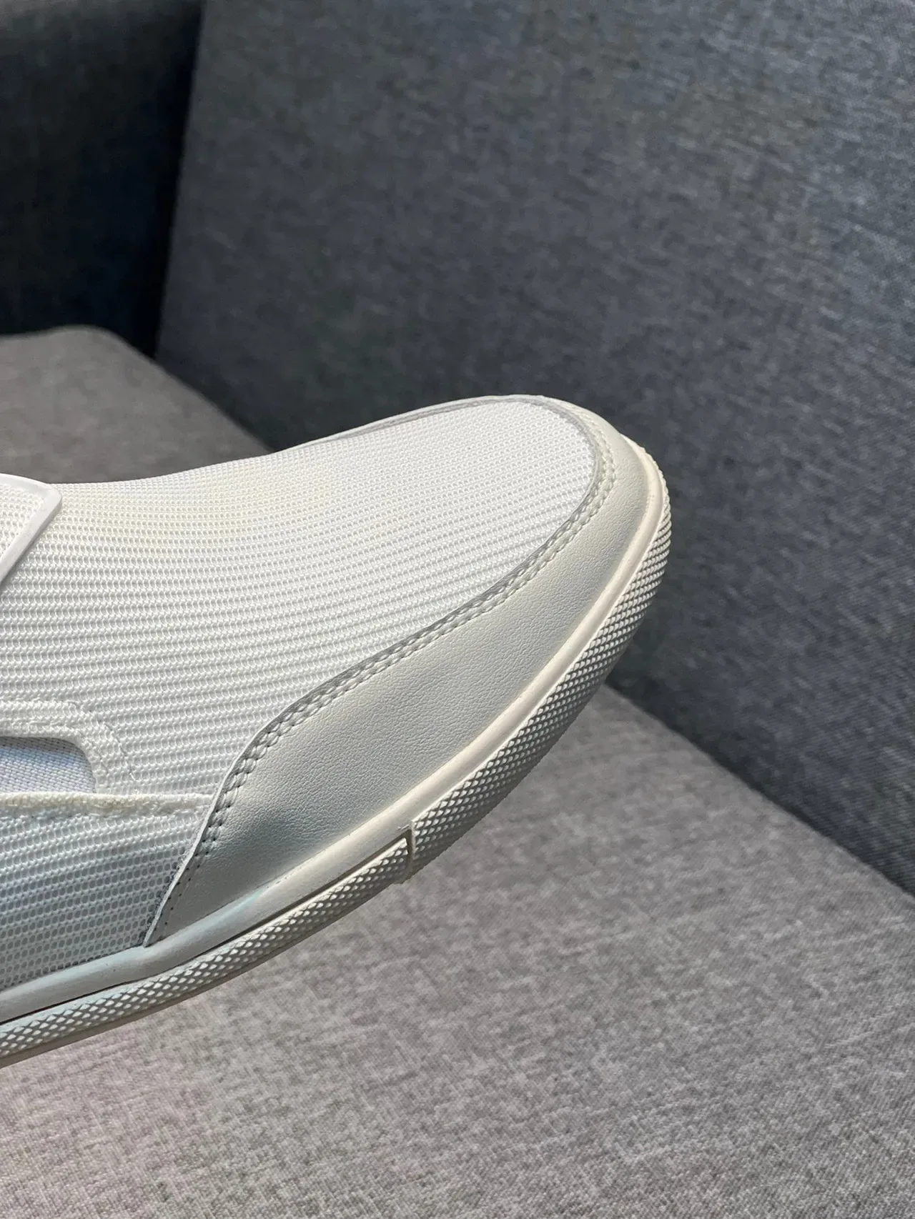 Prada Cloudbust White Slip-On Ribbed Knit Upper Loafer 3