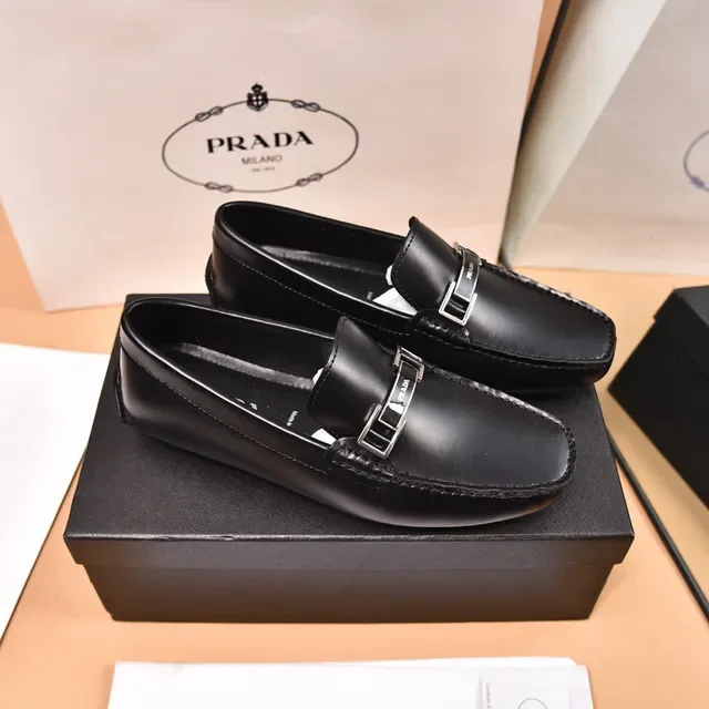Prada Horsebit Loafer Black Leather Loafers 8