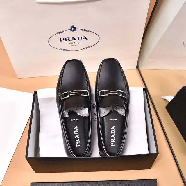 Prada Horsebit Loafer Black Leather Loafers 9
