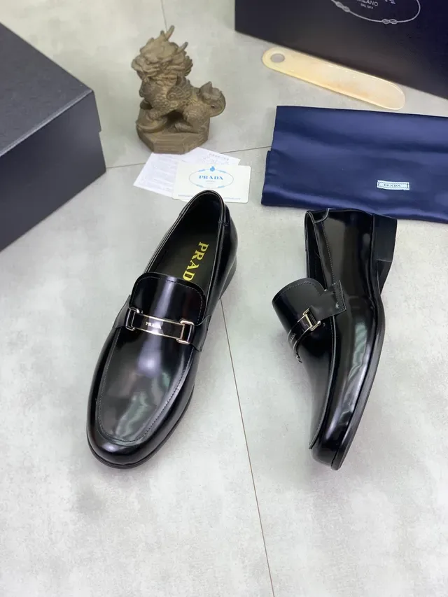 Prada Horsebit Loafer Black Patent Leather Loafers 5