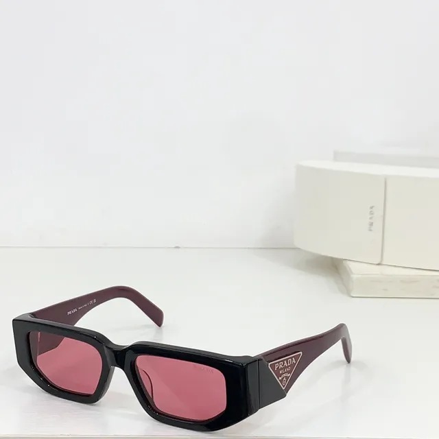 Prada 玛瑙黑黄棱角太阳镜 5
