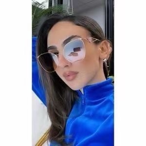 Prada Re-Edition Brown Gold Thin Metal Frame Angular Aviator Silhouette Sunglasses 7