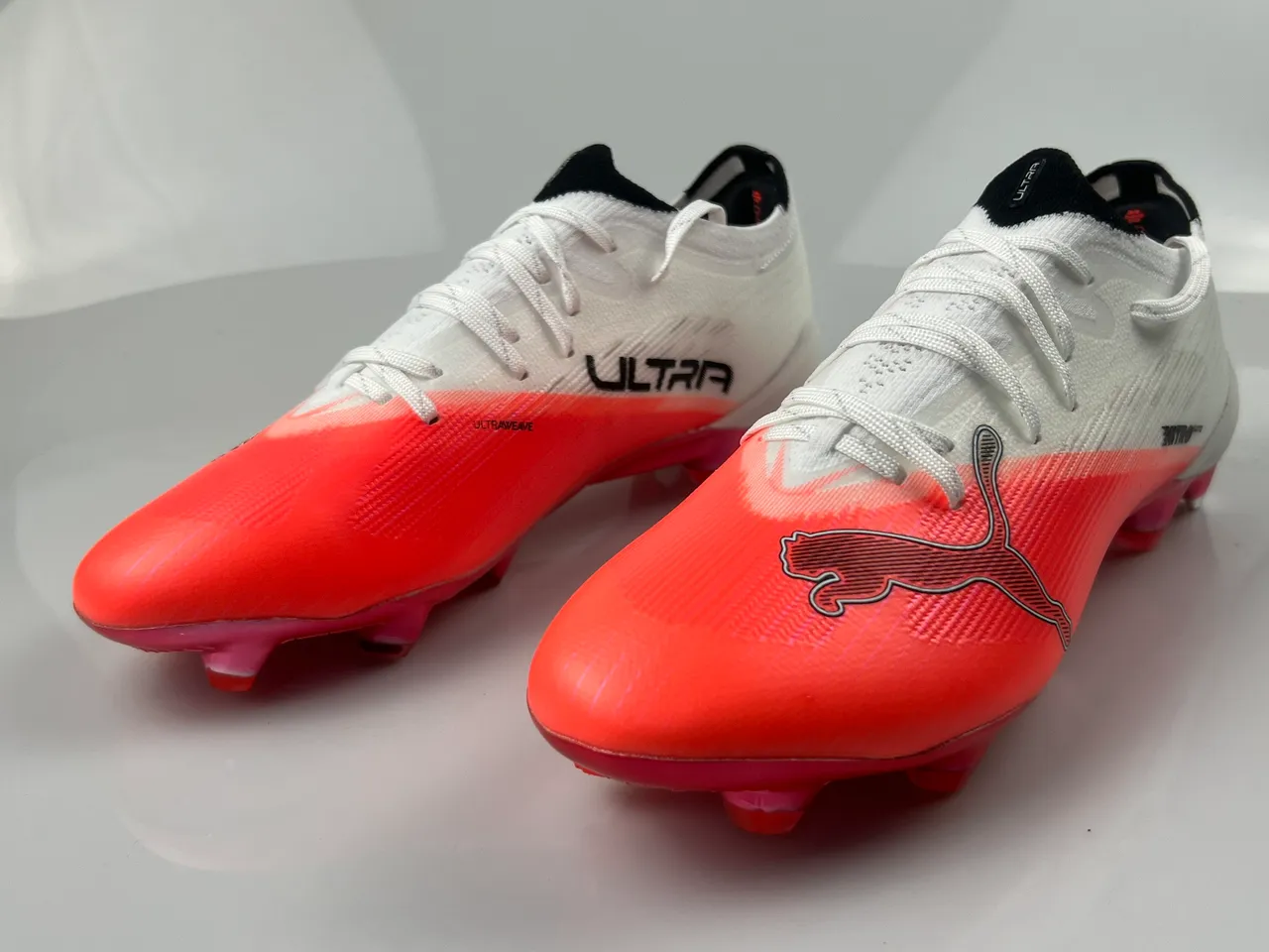 Puma Nitro Elite 橙白渐变 合成针织鞋面 硬地 足球鞋 2