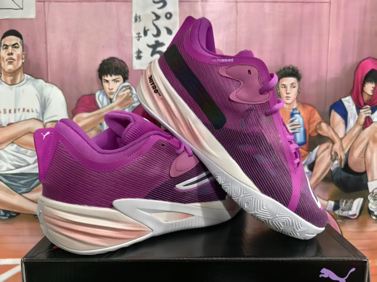 Puma Nitro Ultra Wave Tênis de Basquete com Gradiente Roxo e Rosa 4