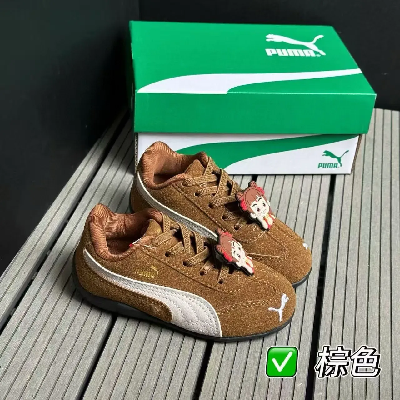 Puma Palermo हरा सफेद लो टॉप स्यूड जैसी ऊपरी जीवनशैली स्नीकर्स 11