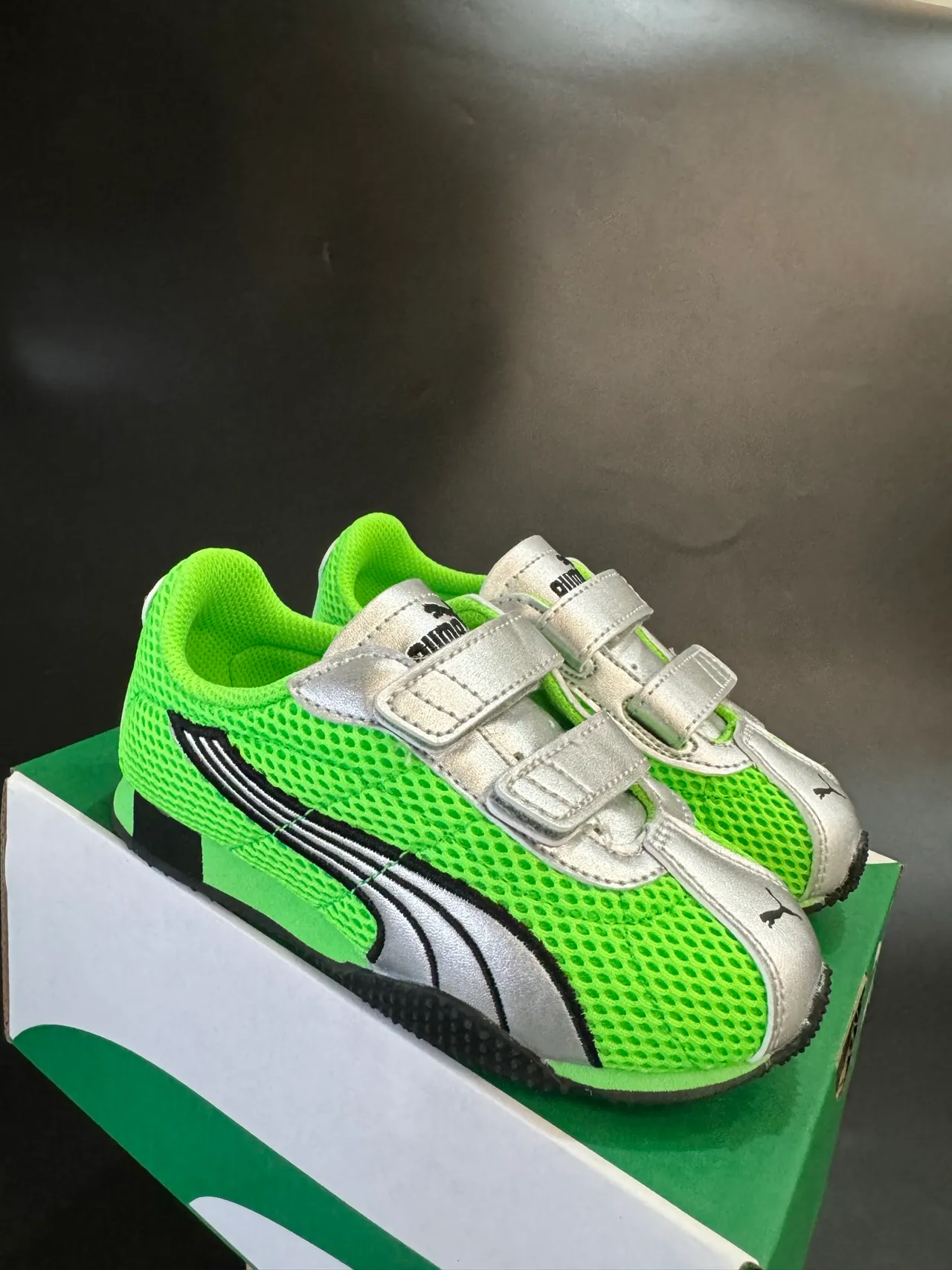 Puma Speedcat Vert Néon Argent Enfants Style de vie Sneakers 11
