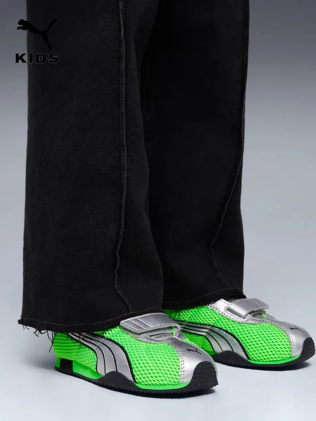 Puma Speedcat Vert Néon Argent Enfants Style de vie Sneakers 16
