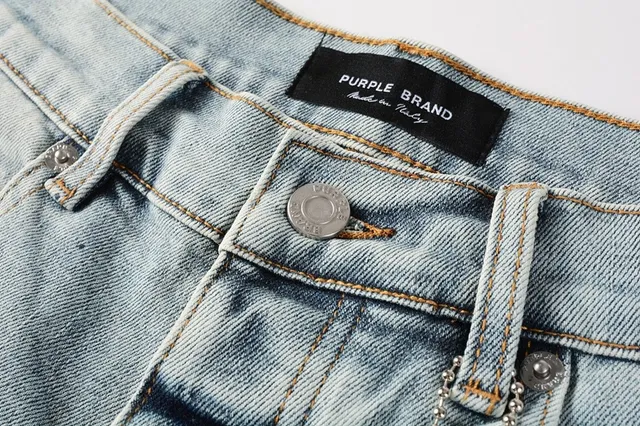 Purple Brand Shorts de denim com salpicaduras de tinta desgastadas de cintura média 11