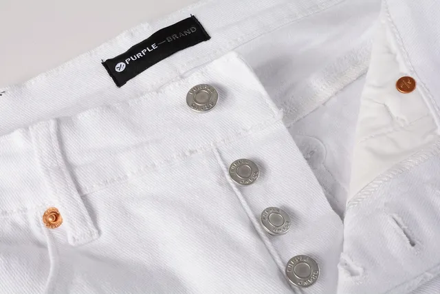 Purple Brand Jean Slim Fit Blanc en Denim 10