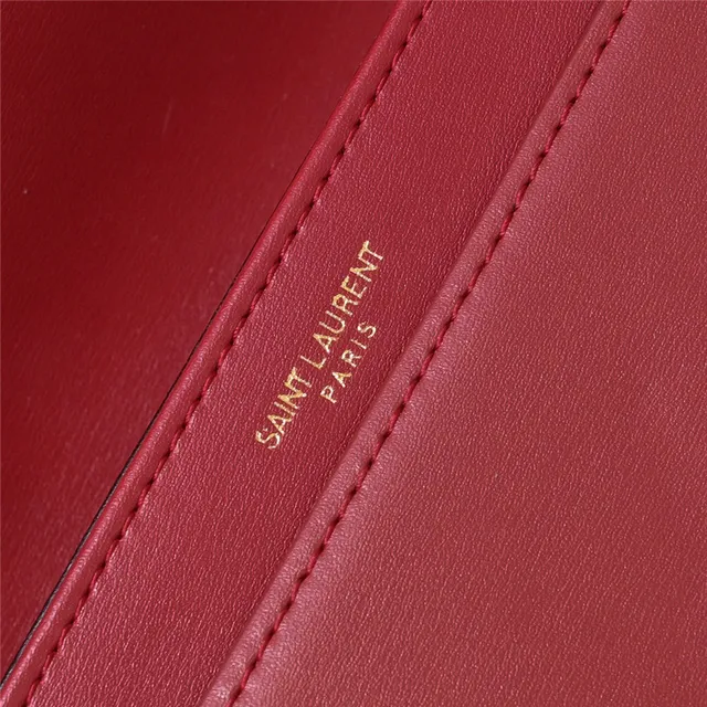 Saint Laurent Loulou Bege Couro Bolsa para Carregar Sob o Braço 13