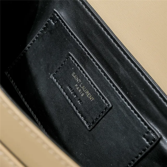 Saint Laurent Loulou Bege Couro Bolsa para Carregar Sob o Braço 20