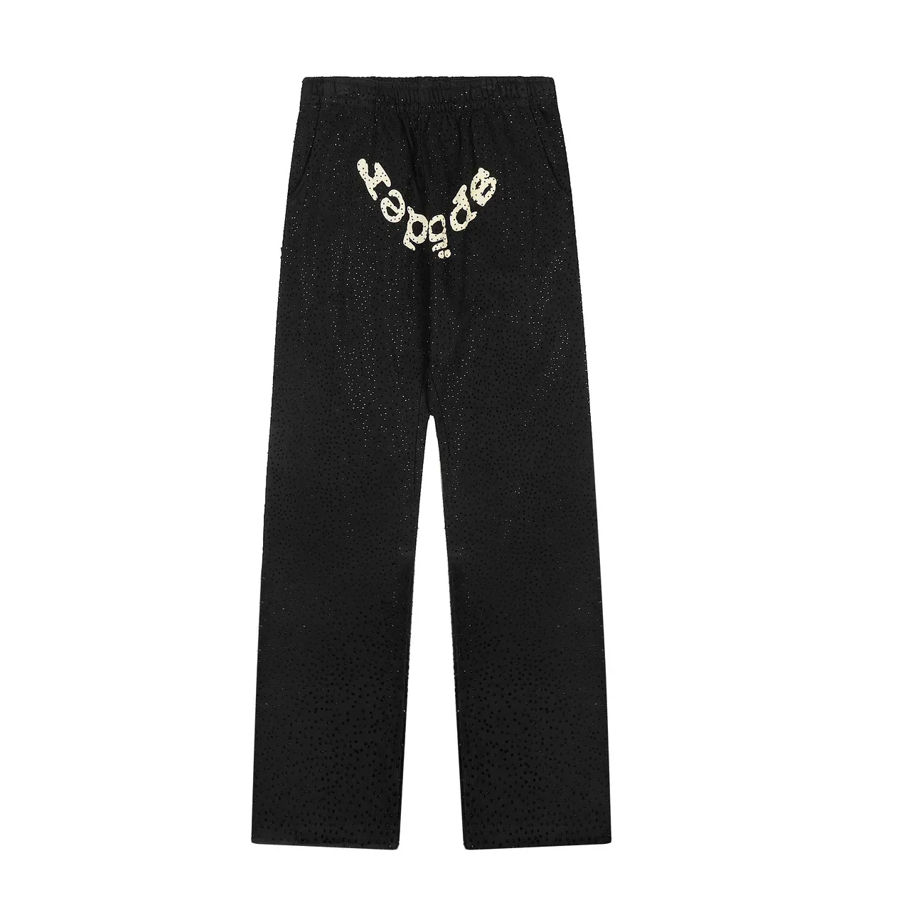 Sp5der Tracksuit Vermelho com Textura de Tecido Perfuração e Logo Bordado em Arco 17