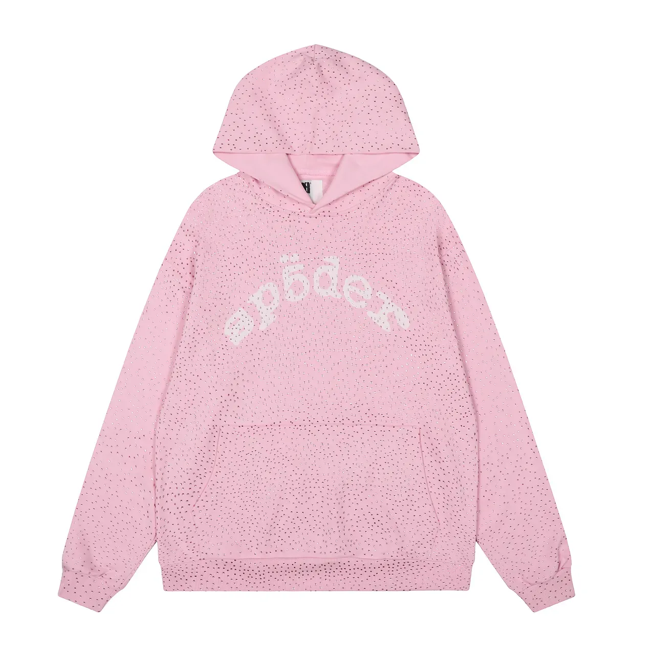 Sp5der Tracksuit Vermelho com Textura de Tecido Perfuração e Logo Bordado em Arco 23