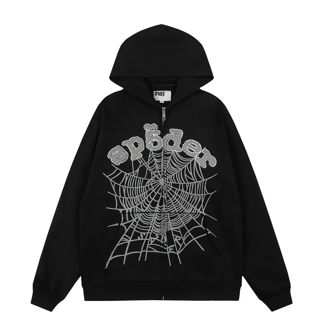 Sp5der Spiderweb Embroidered Black Tracksuit 3