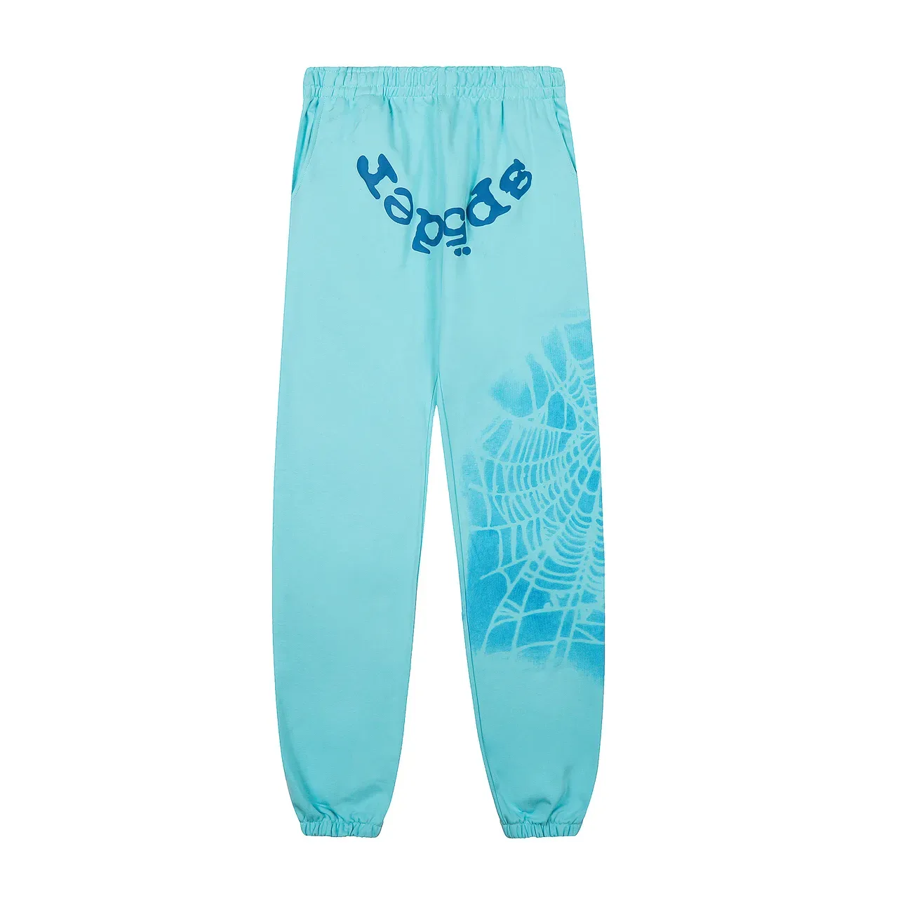 Sp5der Spiderweb Print Aqua Tracksuit 4