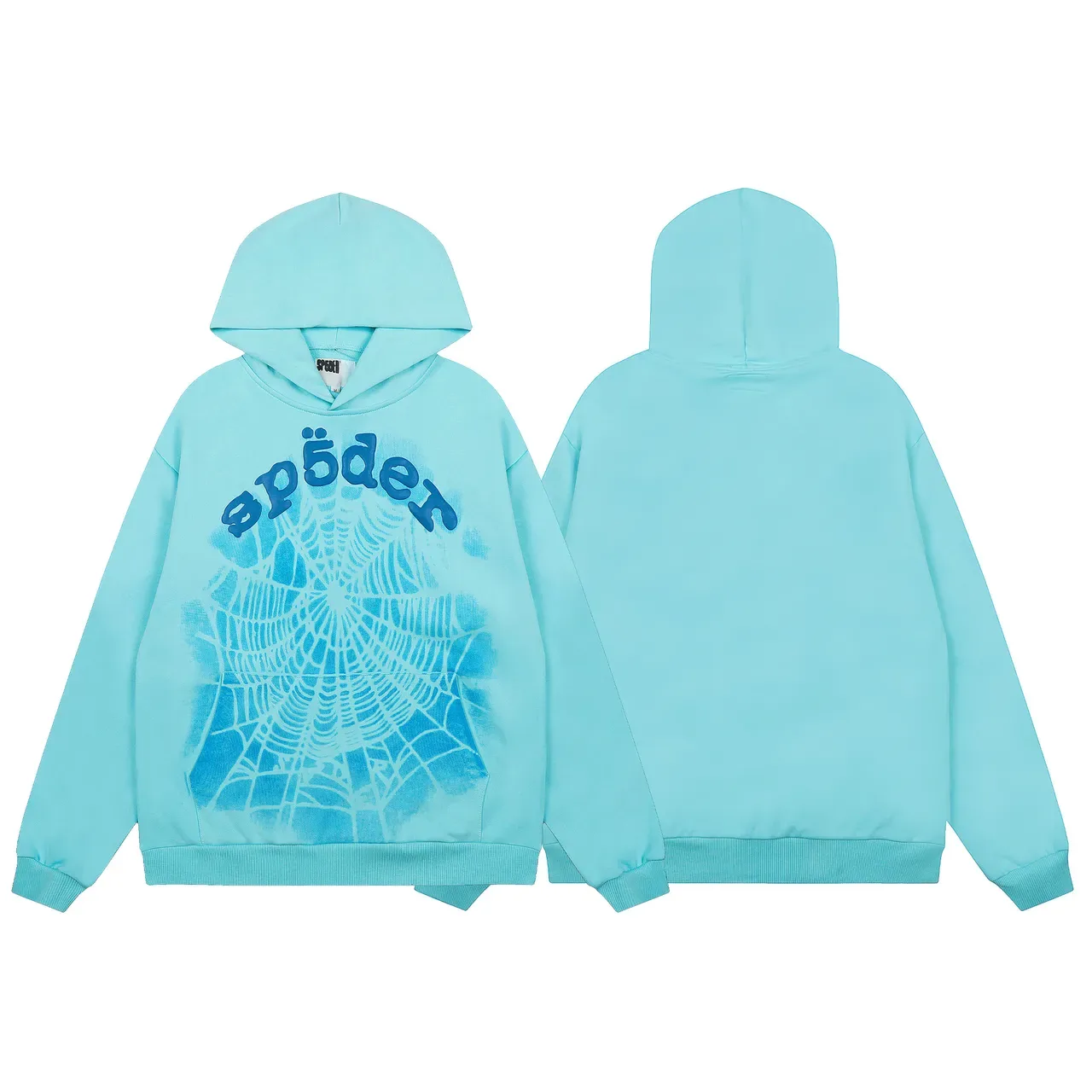 Sp5der Spiderweb Print Aqua Tracksuit 5
