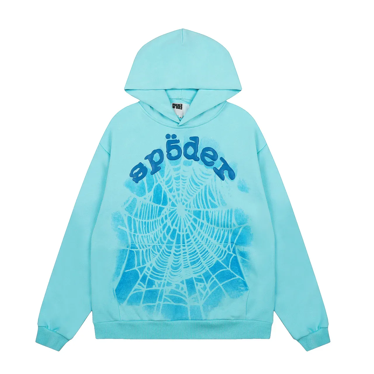 Sp5der Spiderweb Print Aqua Tracksuit 7