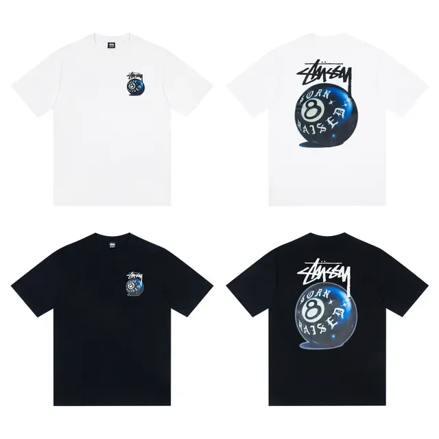 Stussy 8-Ball ग्राफिक प्रिंट क्रू नेक टी-शर्ट 2