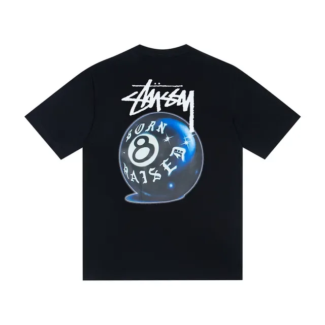 Stussy 8-Ball ग्राफिक प्रिंट क्रू नेक टी-शर्ट 5