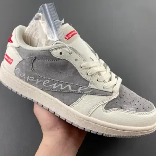 Supreme Script Logo Low-Top Suede and Leather Lifestyle Sneakers