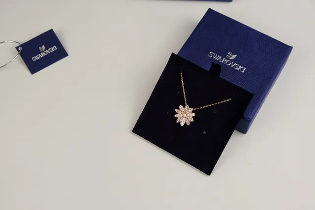 Swarovski Floral Crystal Pendant Necklace 4
