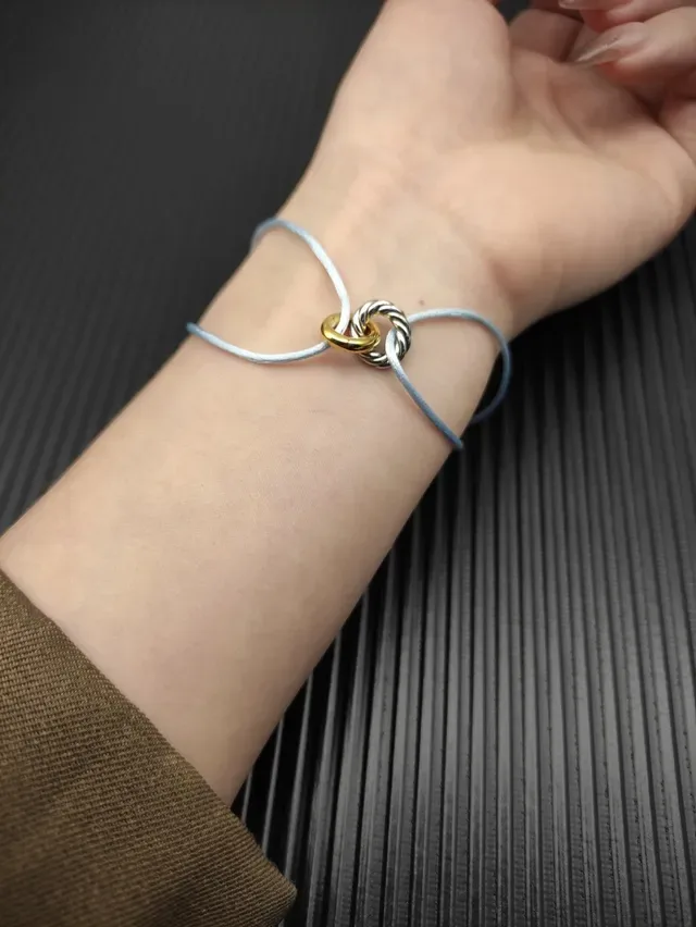 Tiffany & Co. HardWear Pulsera de Cordón Azul Claro 7