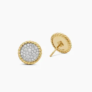 Tiffany & Co. HardWear Pavé डिस्क स्टड ईयररिंग्स