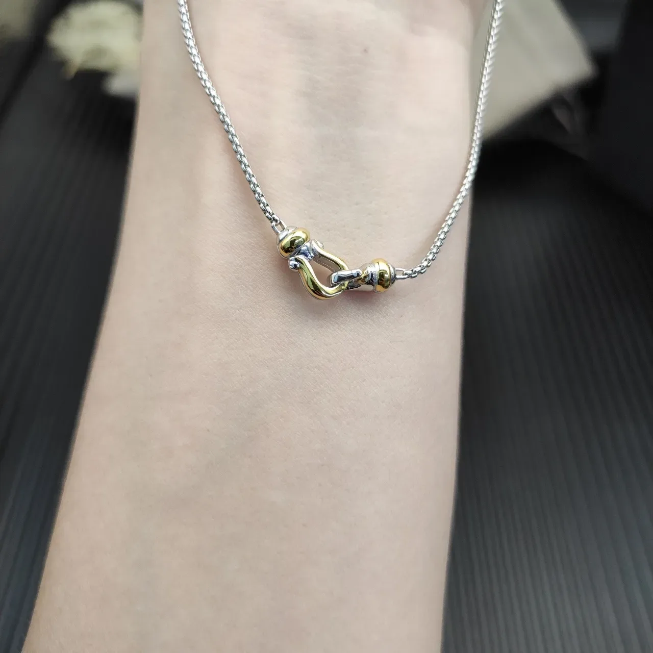 Tiffany & Co. HardWear 双色调 锁扣坠饰项链 2
