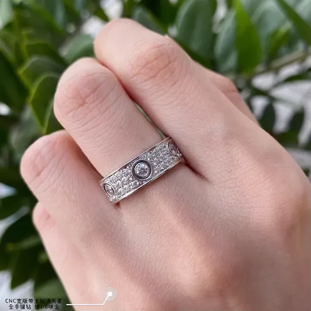 Tiffany & Co. Juste un Clou Bague Argent Bande Large Pavé-Set 9