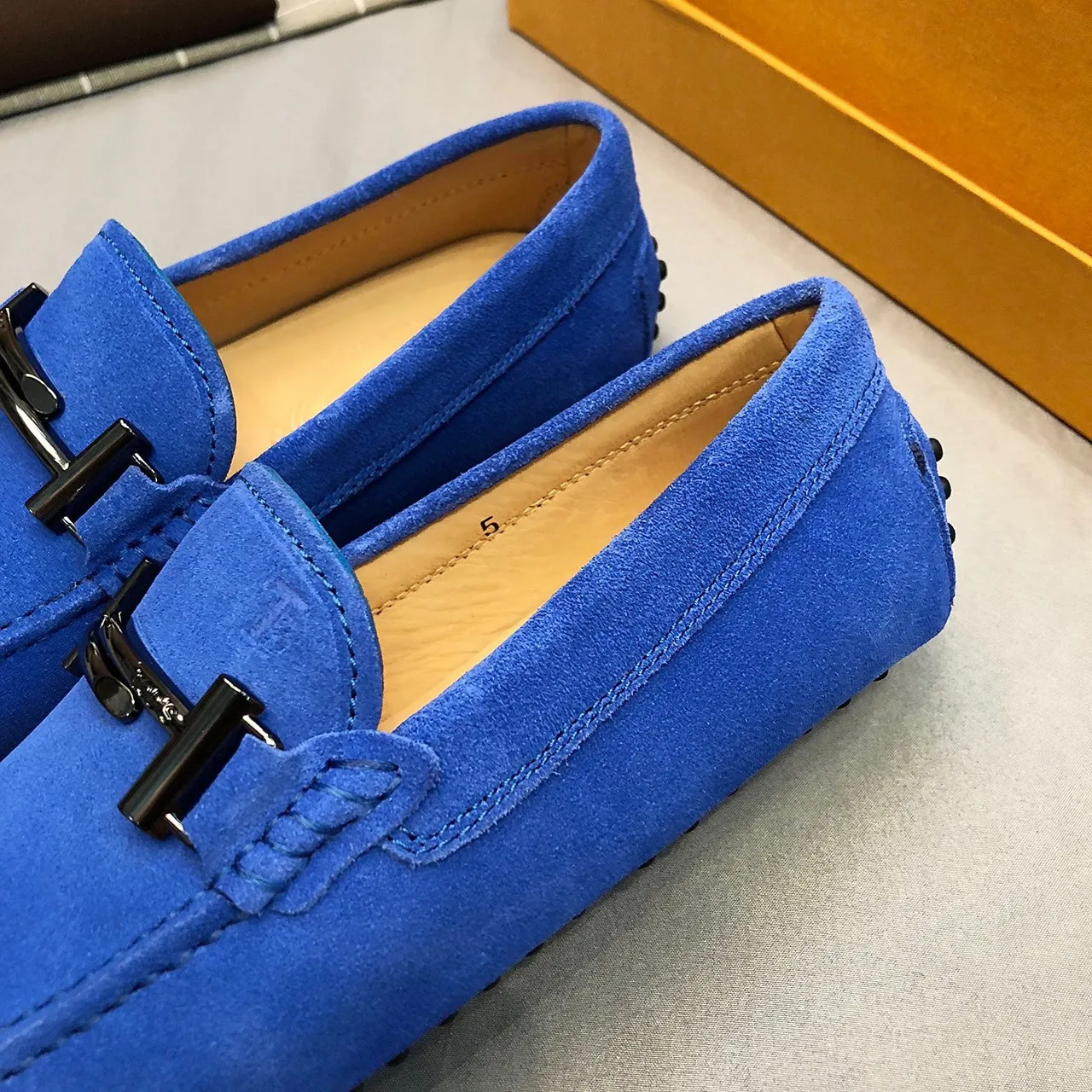 Tod's Double T Loafers daim bleu royal 6