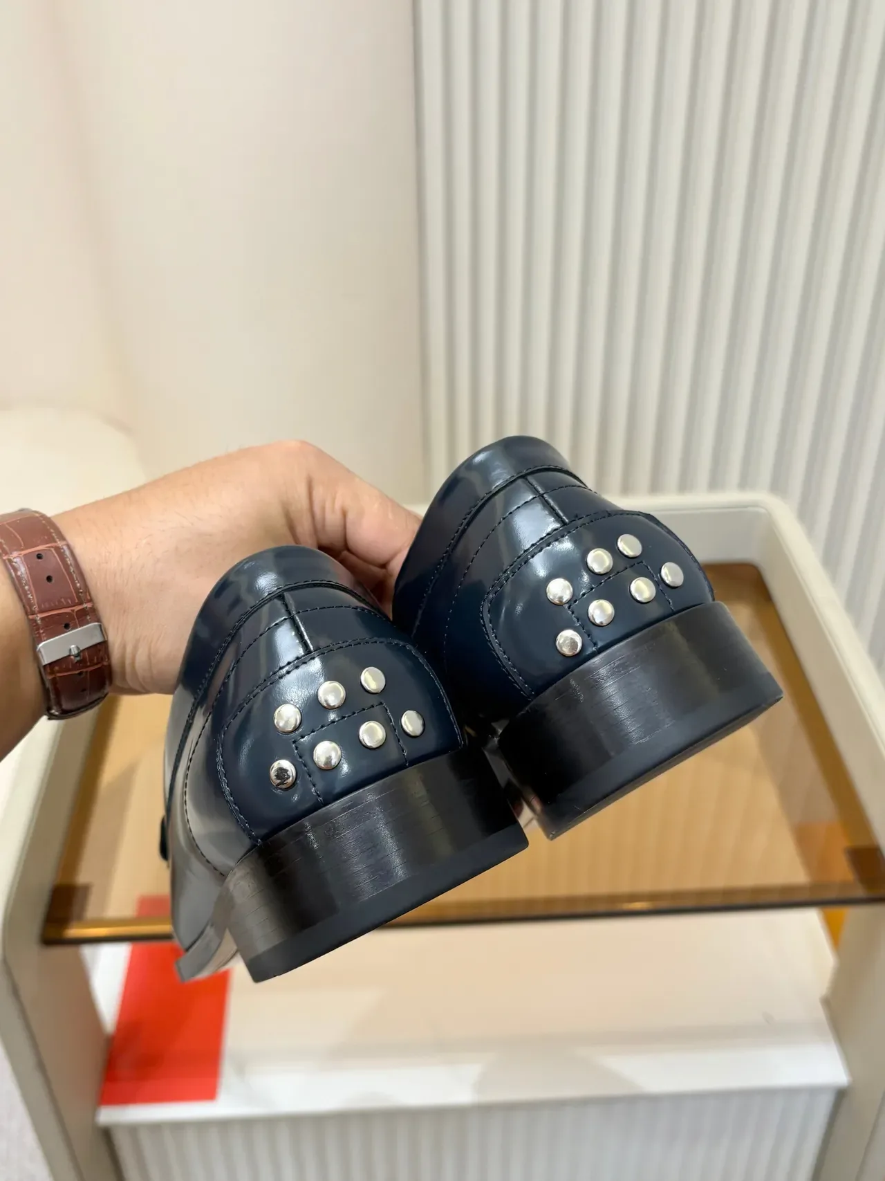 Tod's পেনি লুফার নেভি প্যাটেন্ট লেদার লুফার 3