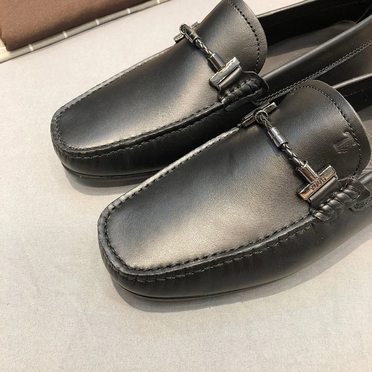 Tod's Horsebit Loafer Black Leather Loafers 5