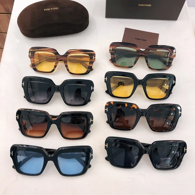 Tom Ford Óculos de Sol Quadrados Oversized de Tartaruga Âmbar 2