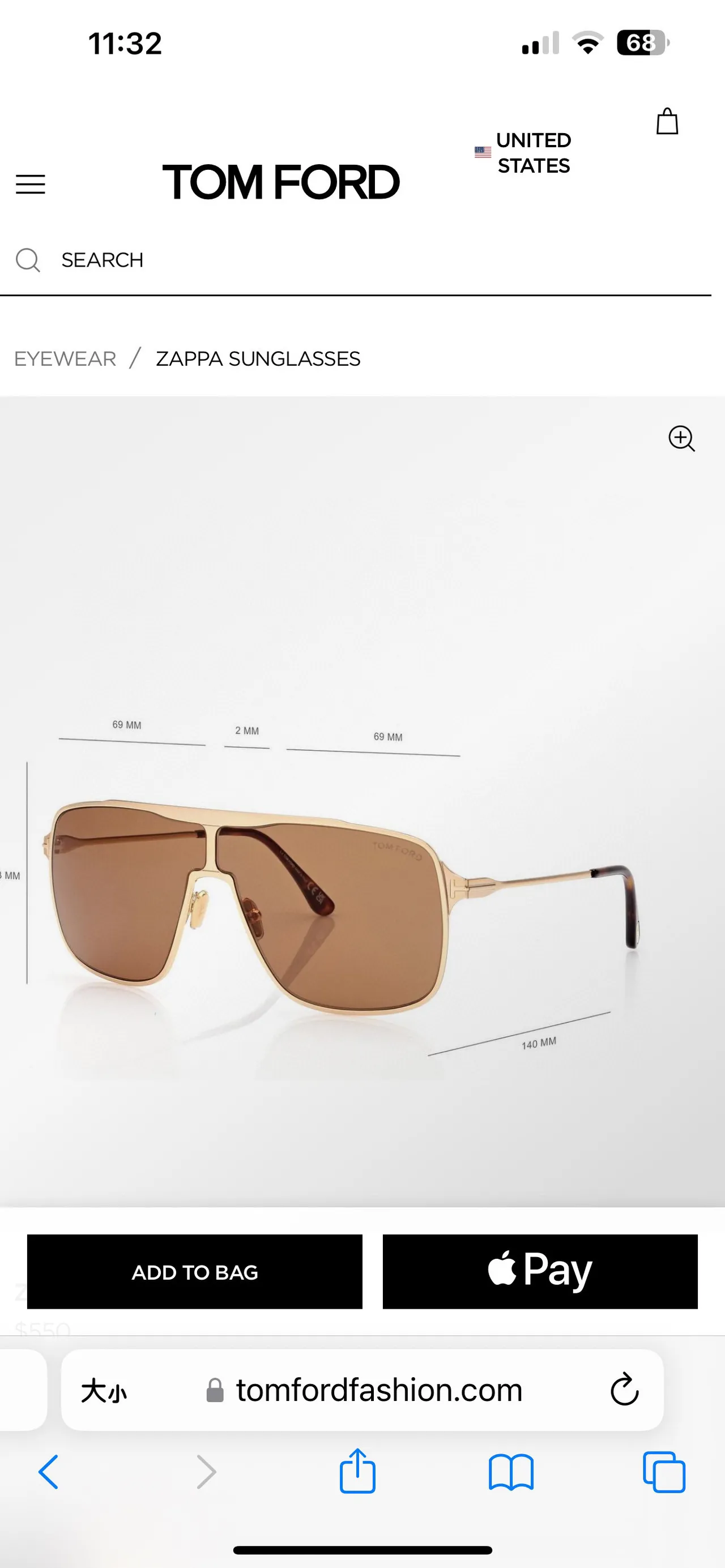 Tom Ford Zappa Óculos de sol pretos e roxos estilo escudo inspirados em aviador 4