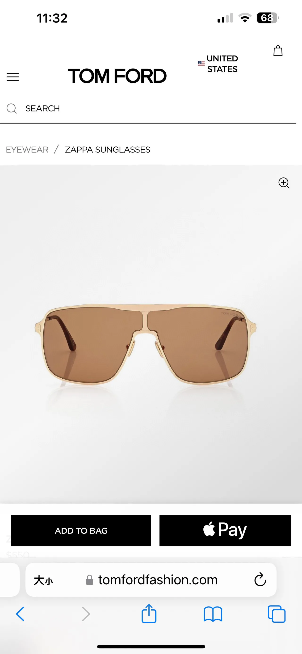 Tom Ford Zappa Óculos de sol pretos e roxos estilo escudo inspirados em aviador 6
