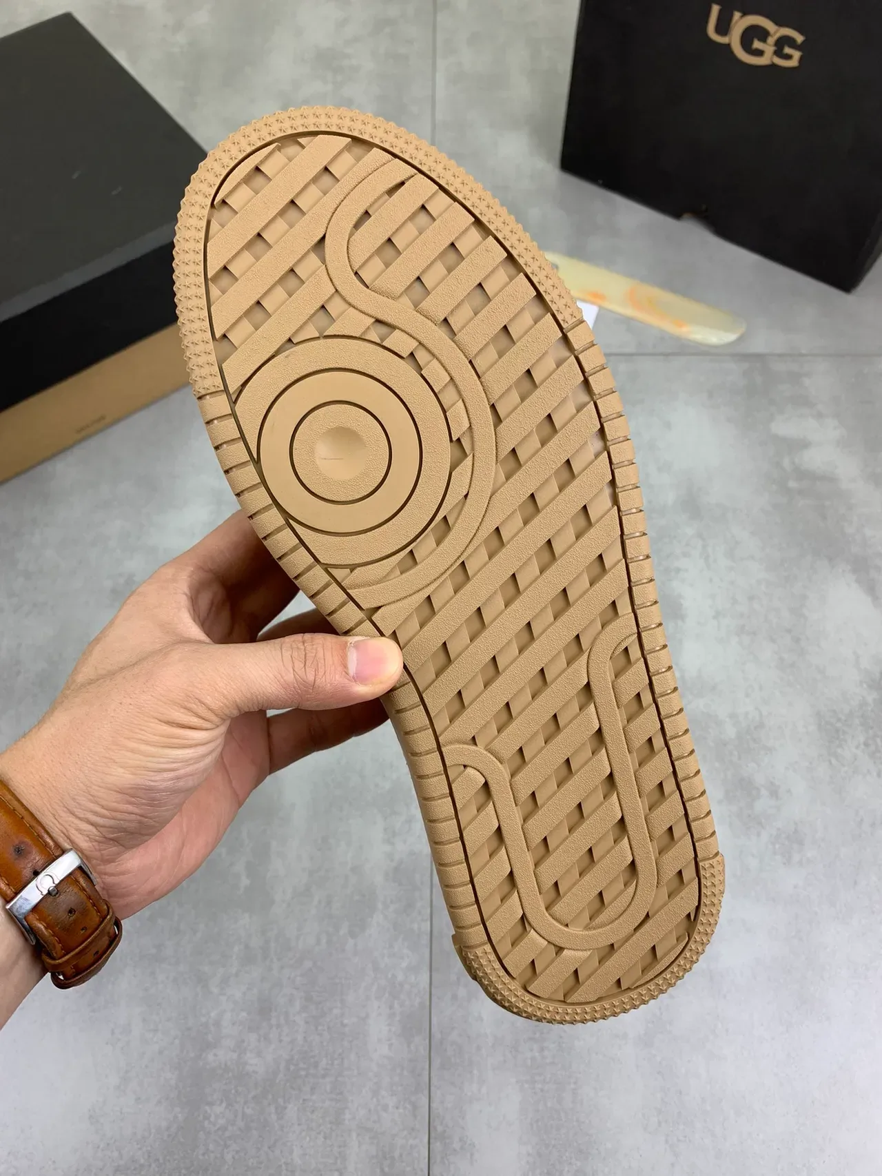 UGG Beige High-Top Suede Lifestyle Sneakers 2