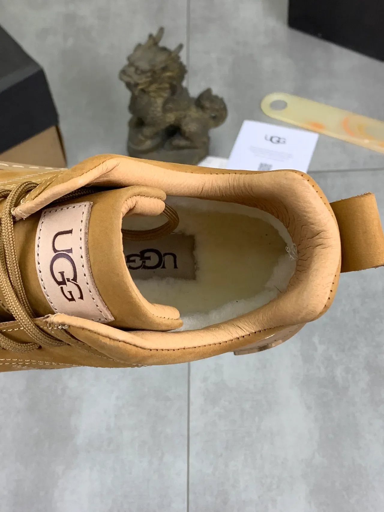 UGG Beige High-Top Suede Lifestyle Sneakers 4