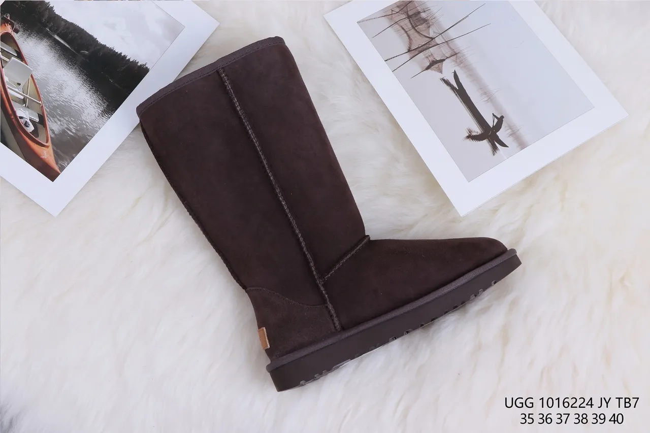 UGG Classic Tall Botas de Rodilla de Ante Marrón Forradas con Cordero 6