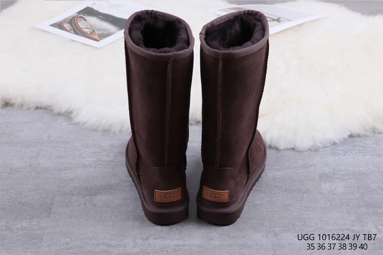 UGG Classic Tall Botas de Rodilla de Ante Marrón Forradas con Cordero 8