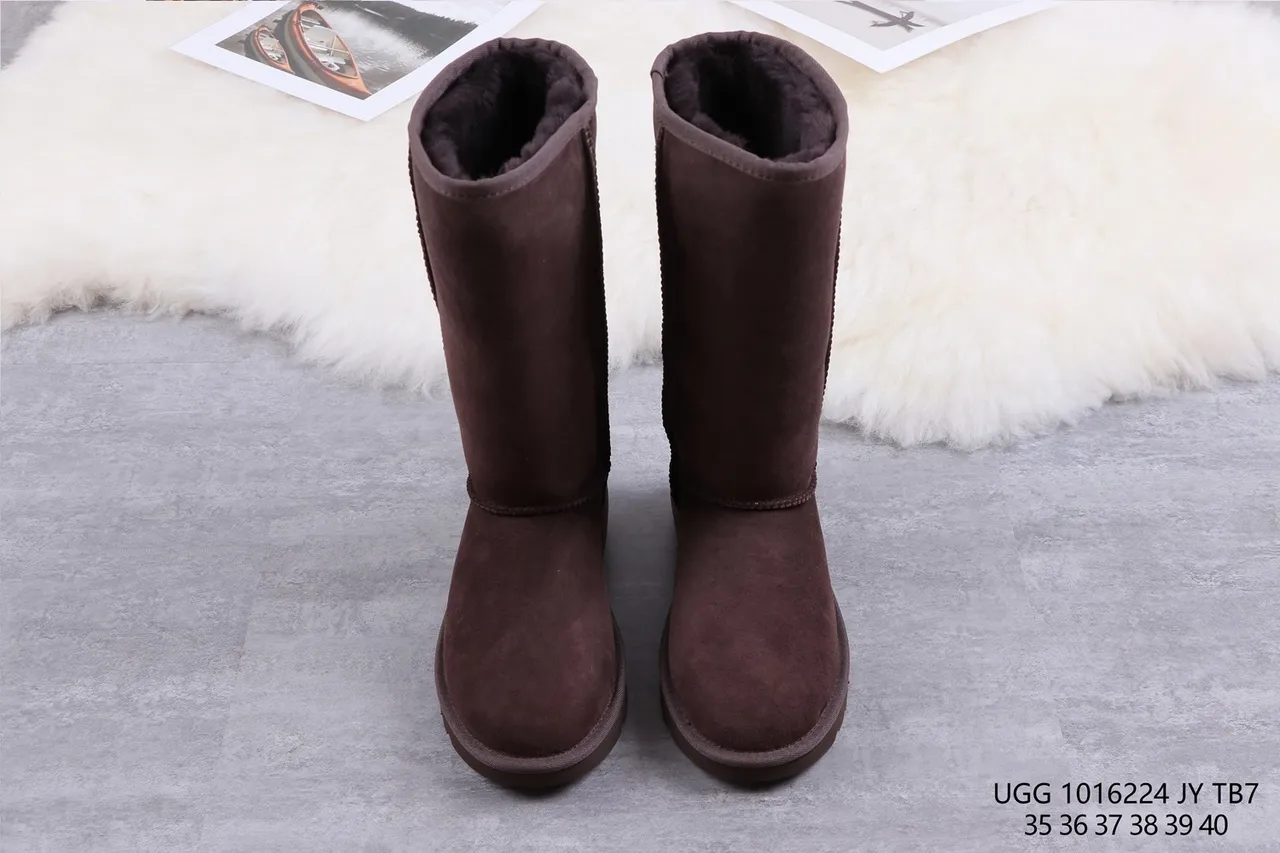 UGG Classic Tall Botas de Rodilla de Ante Marrón Forradas con Cordero 9