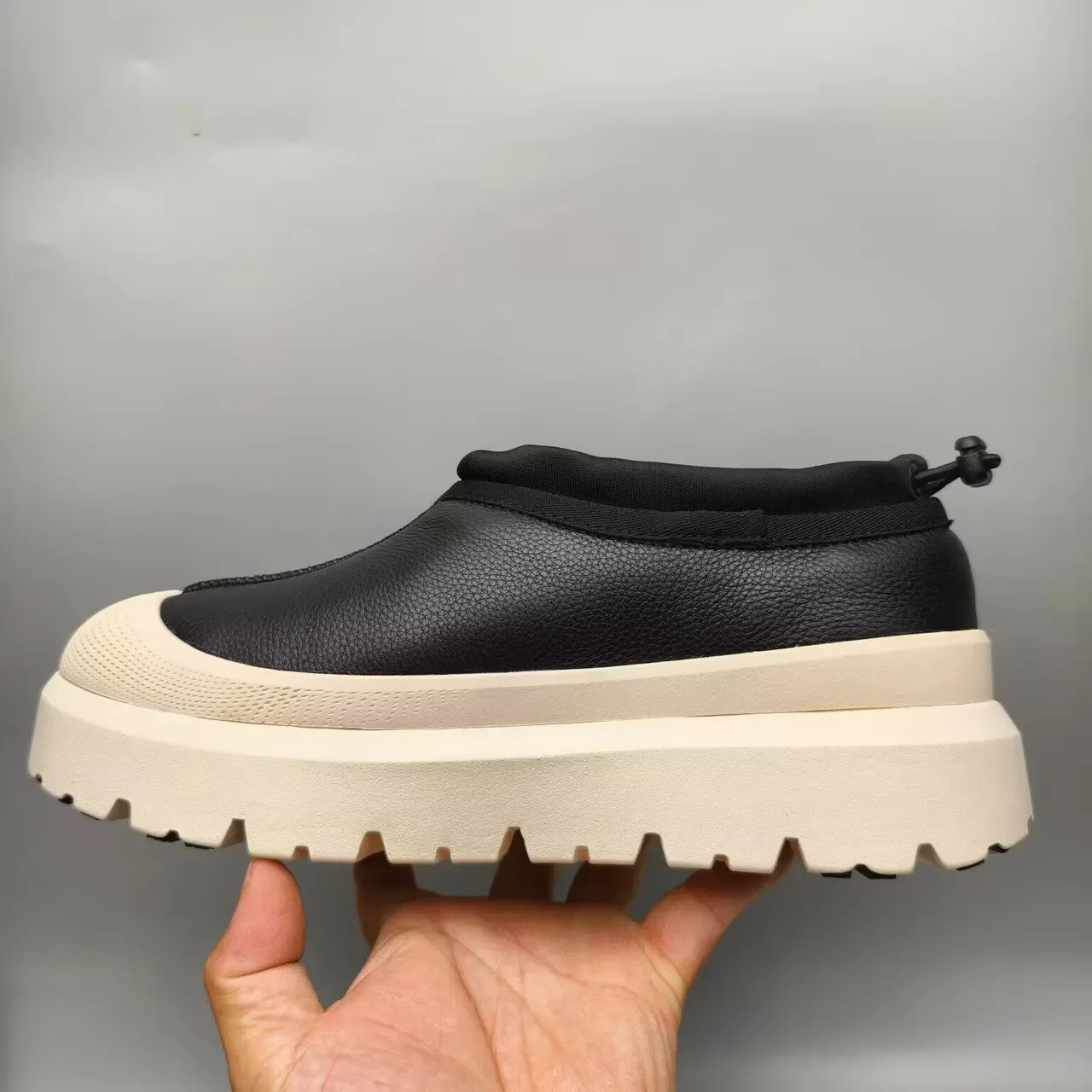 UGG Tasman Bottes de Neige Noir Beige Plateforme Slip-On 6